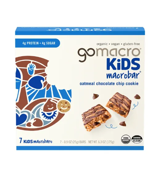 GoMacro Oatmeal Chocolate Chip Cookie Kids MacroBar Multipack